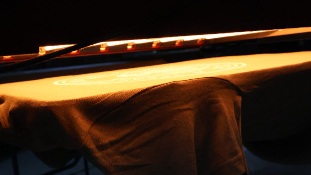 Screen Printed Shirt flashed with intense heat