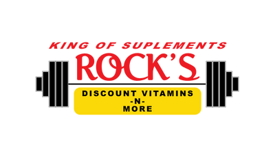 Logo of King of Supplements Rock's with a barbell graphic on a white background