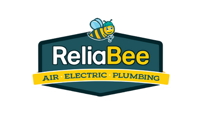 San Antonio HVAC Company logo with a bee at the top and a list of services inside a octagonal shape logo outline.